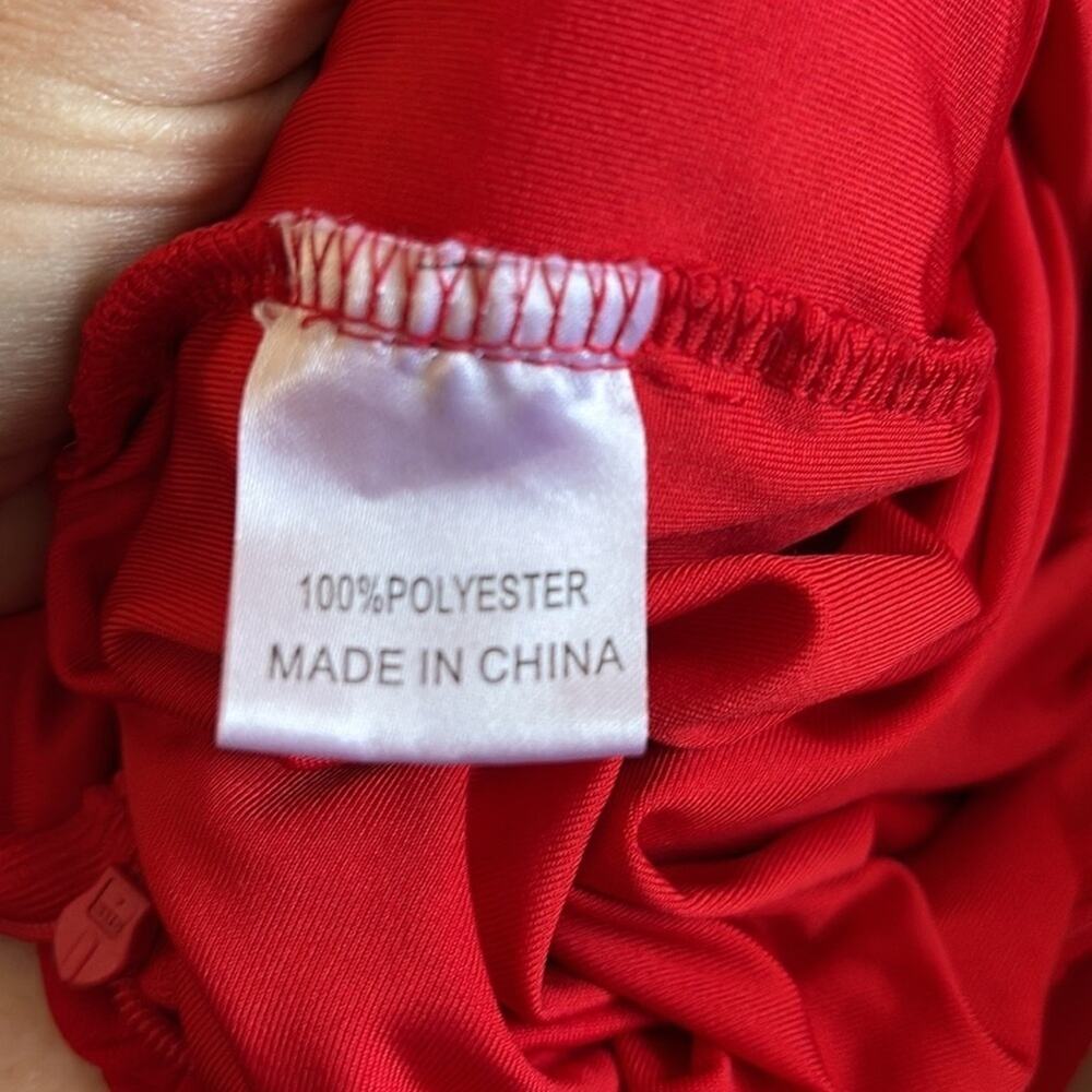 Hello Molly EUC Red Ruched Bodycon Dress size 6 - Picture 5 of 5